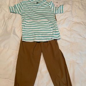 Boys Paperdenim&cloth pants and shirt set